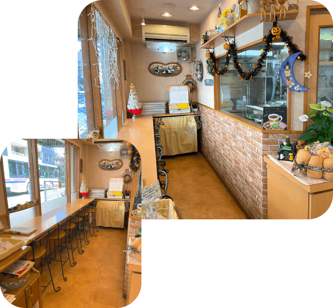 店内とイートインスペース